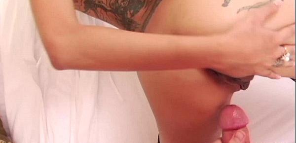  Bad ass teen Thai slut with tattoos getting fucked